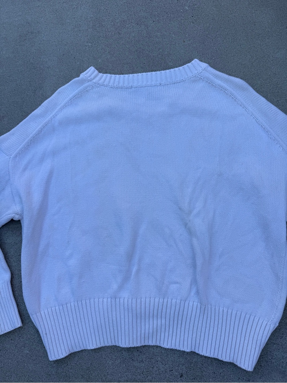 Quince White Organic Cotton Knit Long-Sleeve Sweater Coastal Size Small - Picture 6 of 7